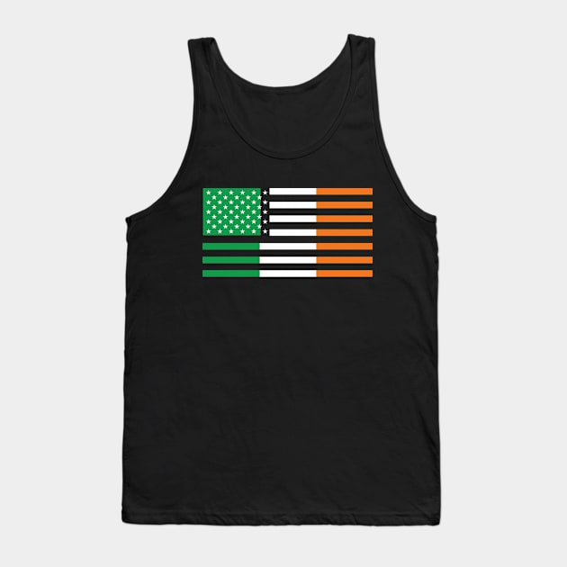 Part United States and Part Irish Flag for Irish Americans Tank Top by Beautiful Butterflies by Anastasia